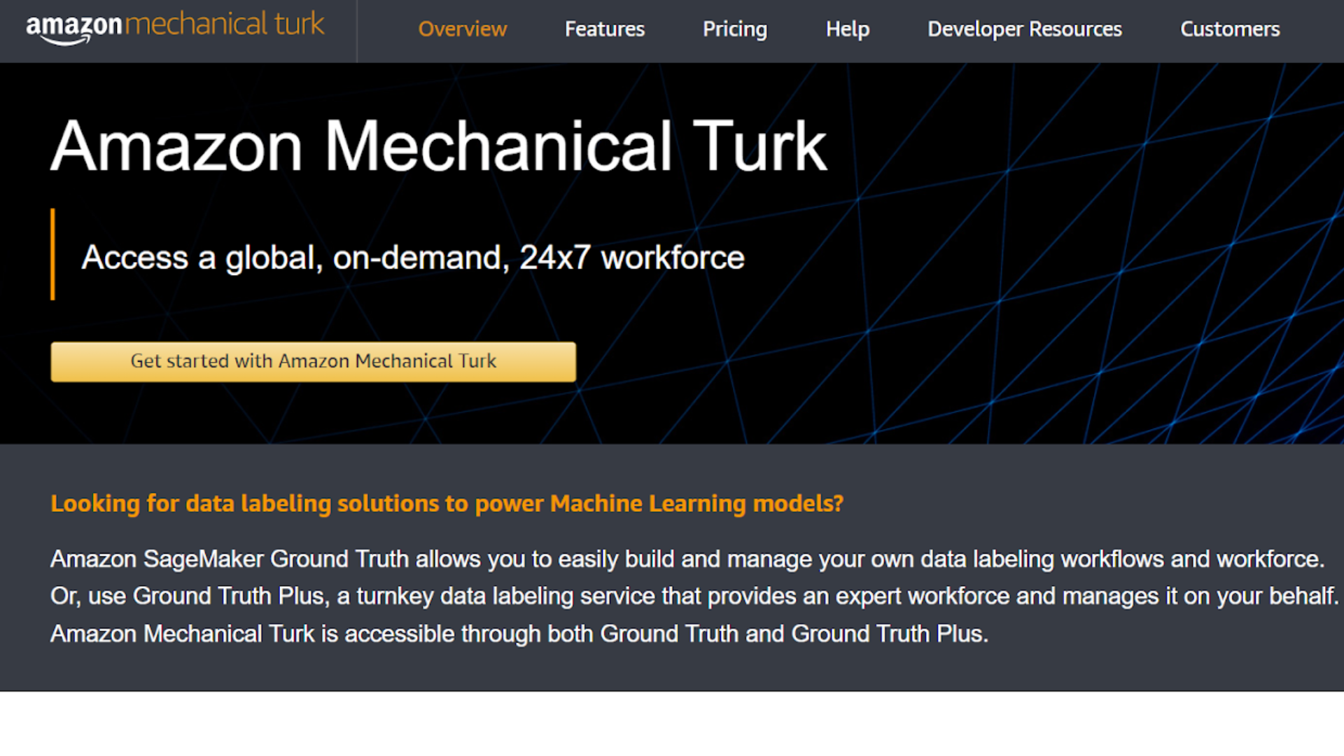 Image website Amazon Mechanical Turk