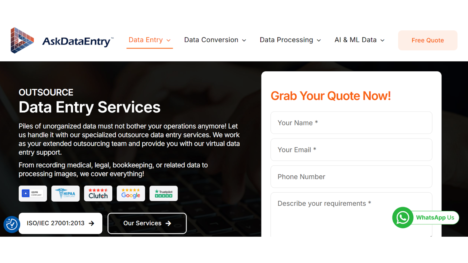 Image website AskDataEntry